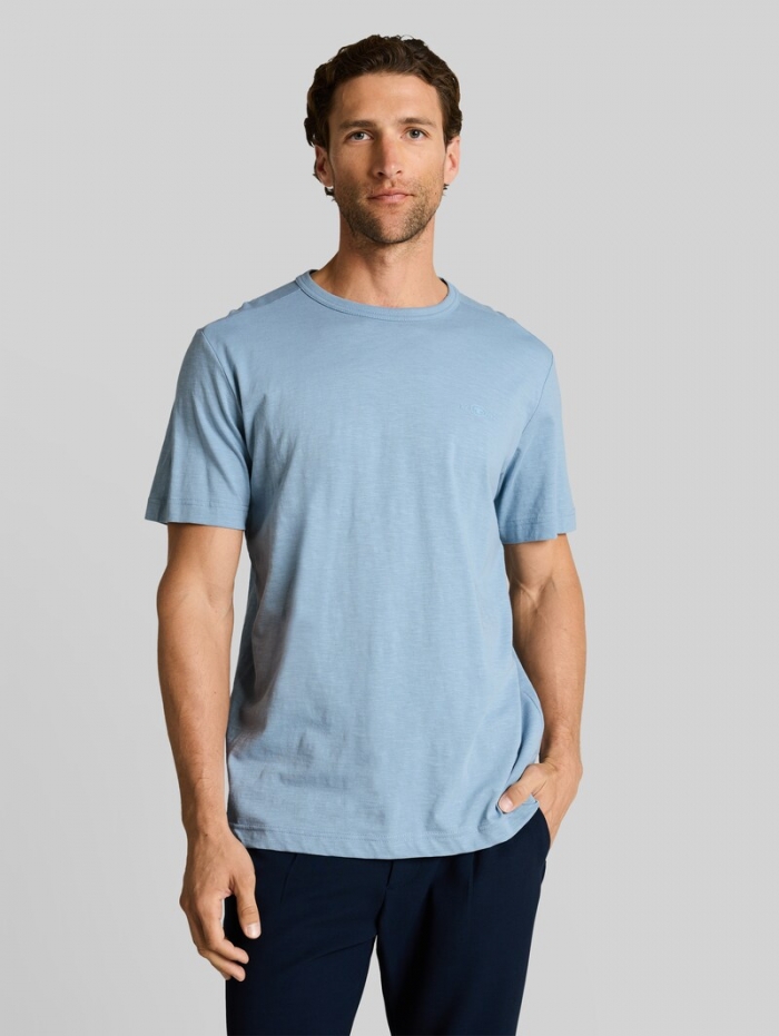 Tom Tailor Basic T-Shirt aus Baumwolle - Mountain Spring Blue