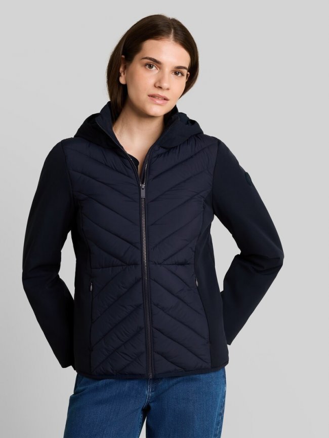 Tom Tailor Hybrid Steppjacke mit Kapuze - Sky Captain Blue Tom Tailor Hybrid Steppjacke mit Kapuze - Sky Captain Blue