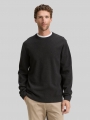 Tom Tailor Strickpullover aus Baumwolle - Black Grey Melange Tom Tailor Strickpullover aus Baumwolle - Black Grey Melange
