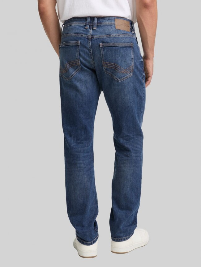 Tom Tailor TTMARVIN STRAIGHT Jeans - Used Mid Stone Blue Denim Tom Tailor TTMARVIN STRAIGHT Jeans - Used Mid Stone Blue Denim
