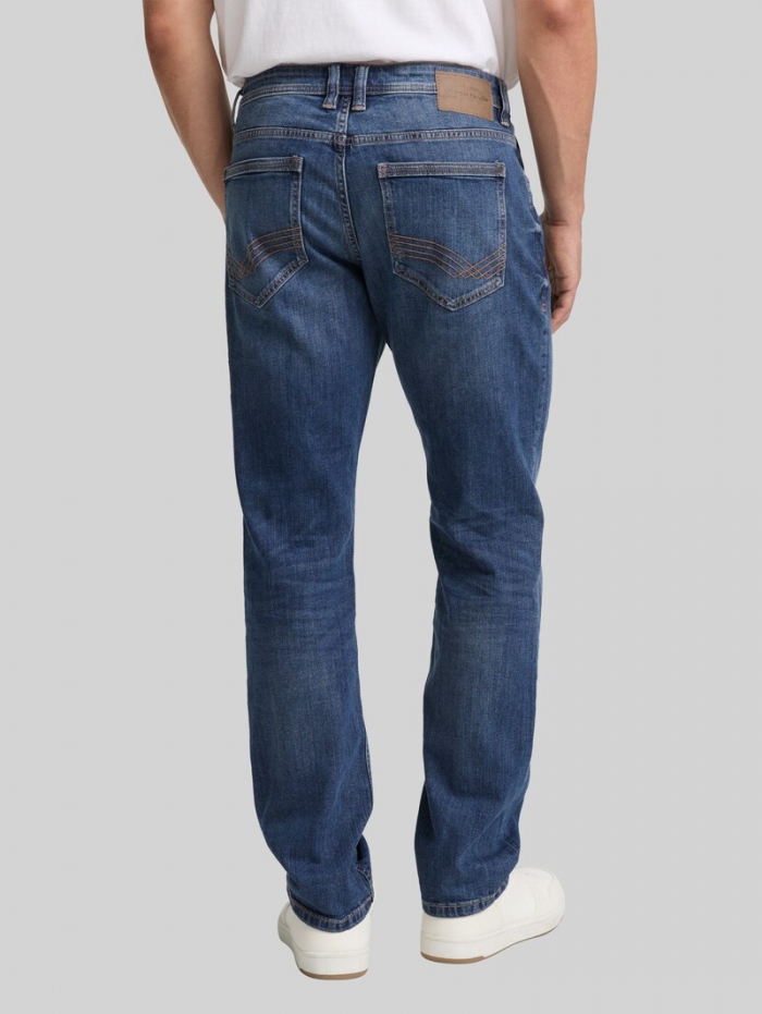 Tom Tailor TTMARVIN STRAIGHT Jeans - Used Mid Stone Blue Denim Tom Tailor TTMARVIN STRAIGHT Jeans - Used Mid Stone Blue Denim