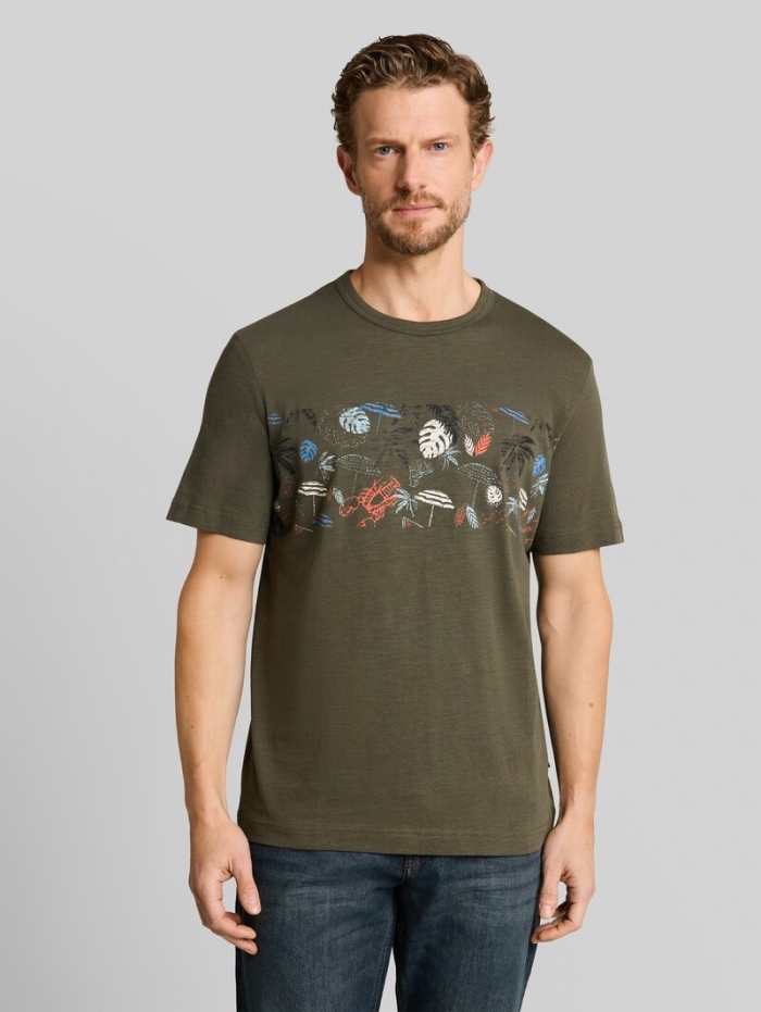 Tom Tailor T-Shirt mit Print - Deep Leaf Green Tom Tailor T-Shirt mit Print - Deep Leaf Green