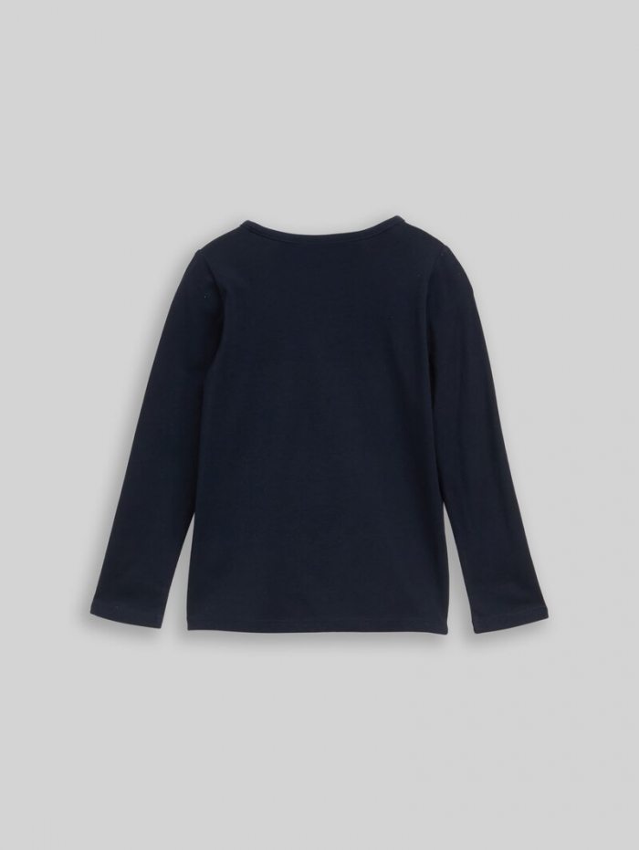 Tom Tailor Langarmshirt mit Print - Sky Captain Blue Tom Tailor Langarmshirt mit Print - Sky Captain Blue