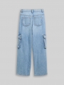 Tom Tailor Wide Leg Cargo Jeans - Clean Light Stone Blue Denim Tom Tailor Wide Leg Cargo Jeans - Clean Light Stone Blue Denim