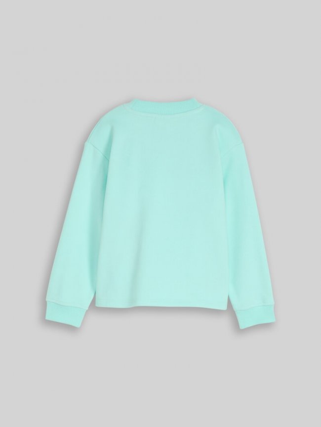 Tom Tailor Cropped Sweatshirt mit Wendepailletten - Light Mint Tom Tailor Cropped Sweatshirt mit Wendepailletten - Light Mint