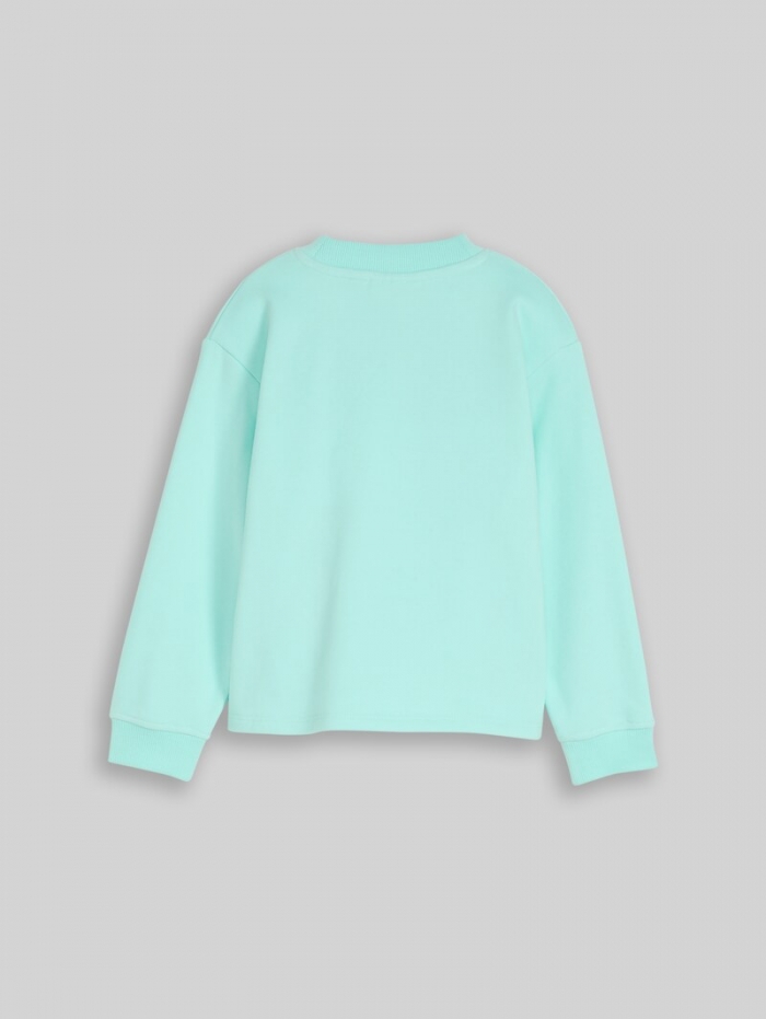 Tom Tailor Cropped Sweatshirt mit Wendepailletten - Light Mint Tom Tailor Cropped Sweatshirt mit Wendepailletten - Light Mint