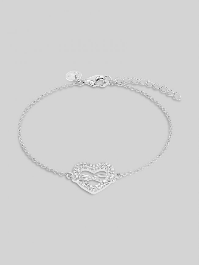 Tom Tailor Armband Herz Infinity Silber 925 - Stein Zirkonia weiß - Silver Tom Tailor Armband Herz Infinity Silber 925 - Stein Zirkonia weiß - Silver