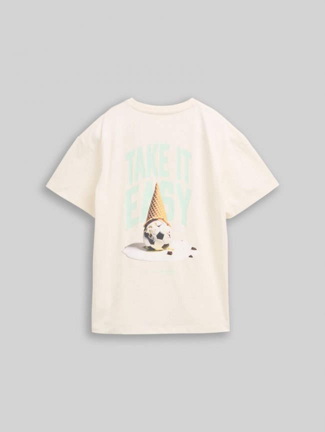 Tom Tailor T-Shirt mit Foto-Print - Wool White Tom Tailor T-Shirt mit Foto-Print - Wool White