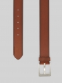 Tom Tailor TTCALVIN Ledergürtel mit eckiger Dornschließe - Light Brown Uni