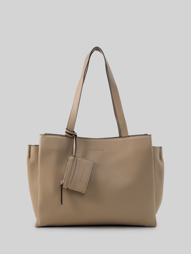 Tom Tailor TTMAYAN L Shopper mit Anhängertasche - Taupe / Taupe