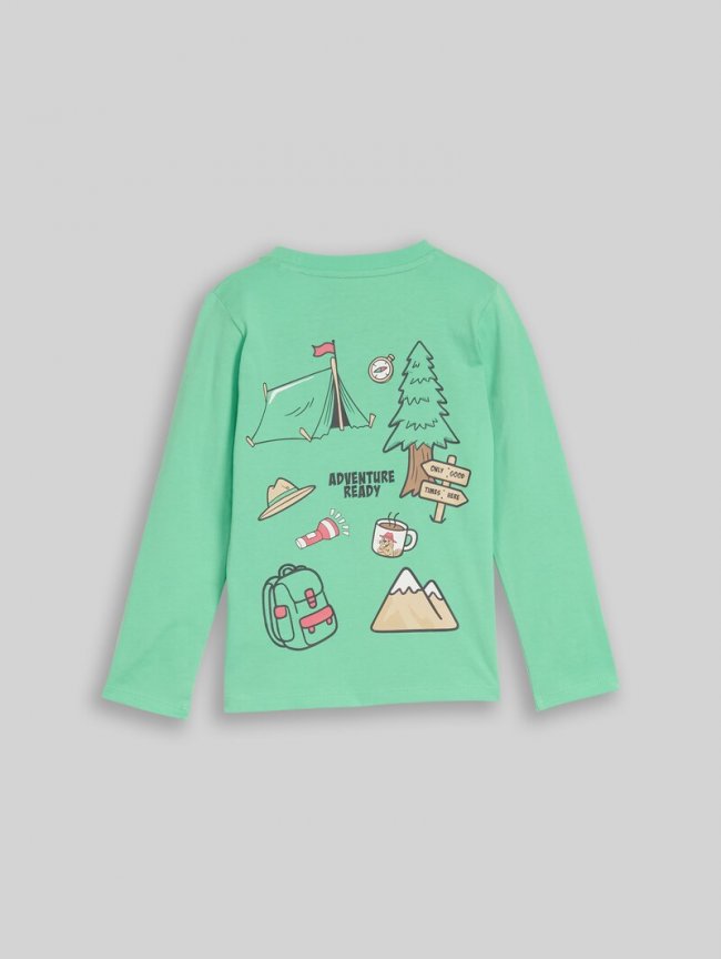 Tom Tailor Langarmshirt mit Rückenprint - Leafy Green Tom Tailor Langarmshirt mit Rückenprint - Leafy Green