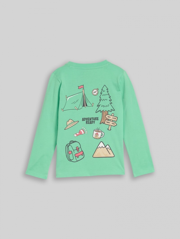 Tom Tailor Langarmshirt mit Rückenprint - Leafy Green Tom Tailor Langarmshirt mit Rückenprint - Leafy Green
