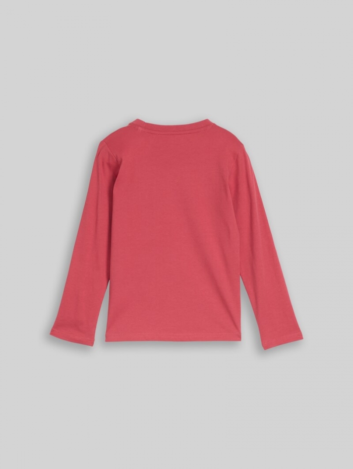 Tom Tailor Langarmshirt mit Print - Berry Red Tom Tailor Langarmshirt mit Print - Berry Red