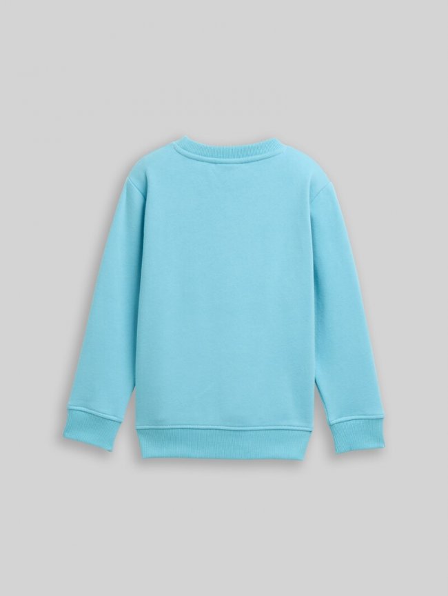 Tom Tailor Basic Sweatshirt mit Print - Elixir Blue Tom Tailor Basic Sweatshirt mit Print - Elixir Blue