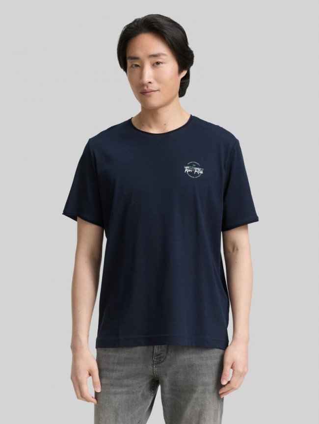 Tom Tailor T-Shirt mit Print - Sky Captain Blue Tom Tailor T-Shirt mit Print - Sky Captain Blue