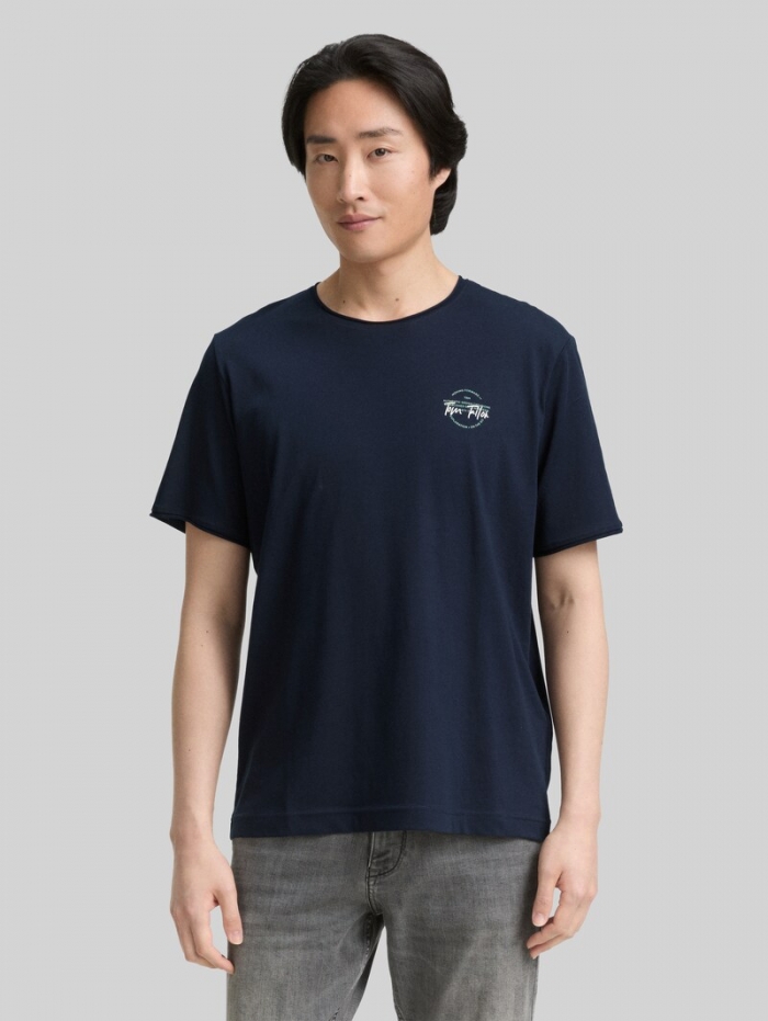 Tom Tailor T-Shirt mit Print - Sky Captain Blue Tom Tailor T-Shirt mit Print - Sky Captain Blue