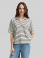Tom Tailor Boxy Fit T-Shirt mit Polokragen - Offwhite Navy Tee Stripe Tom Tailor Boxy Fit T-Shirt mit Polokragen - Offwhite Navy Tee Stripe