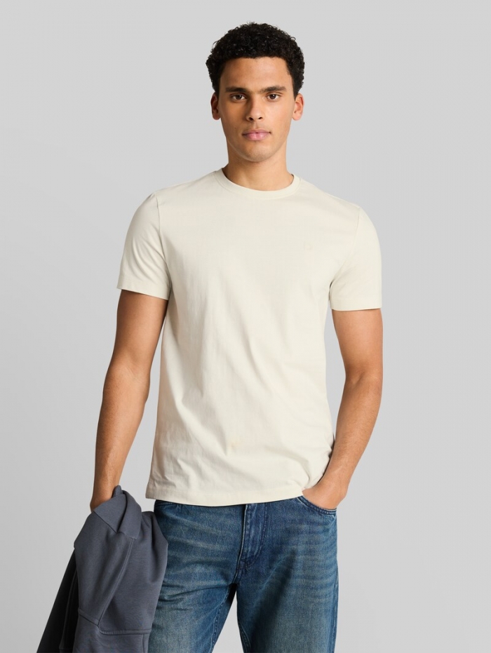 Tom Tailor Slim Fit T-Shirt aus Baumwolle - Greyish White Tom Tailor Slim Fit T-Shirt aus Baumwolle - Greyish White