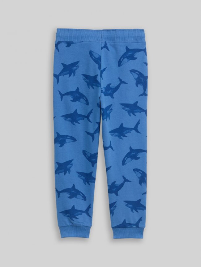 Tom Tailor Basic Jogginghose mit Allover-Print - Blue Shark Orca Print Tom Tailor Basic Jogginghose mit Allover-Print - Blue Shark Orca Print