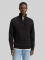 Tom Tailor Troyer Strickpullover aus Baumwolle - Night Watch Black Tom Tailor Troyer Strickpullover aus Baumwolle - Night Watch Black