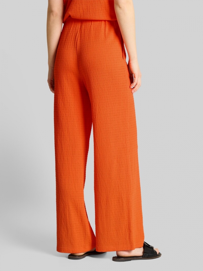 Tom Tailor Crinkle Wide Leg Hose - Fiery Orange Tom Tailor Crinkle Wide Leg Hose - Fiery Orange