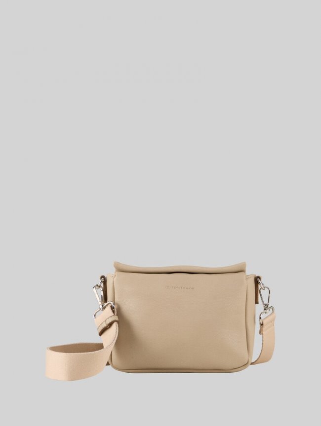 Tom Tailor TTRELLA S Umhängetasche mit kleinem Umschlag und Logo-Prägung - Taupe / Taupe Tom Tailor TTRELLA S Umhängetasche mit kleinem Umschlag und Logo-Prägung - Taupe / Taupe