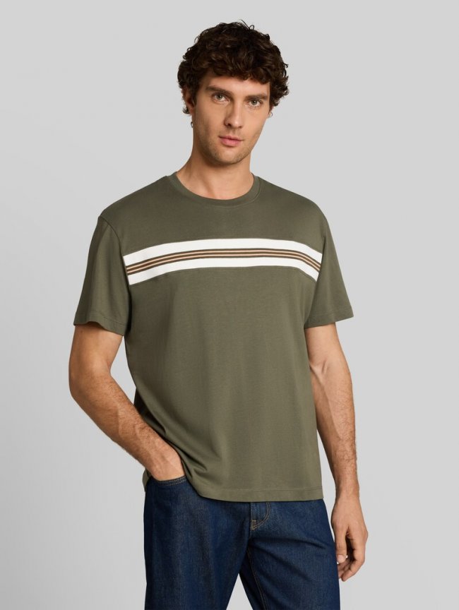 Tom Tailor Relaxed Fit T-Shirt aus Baumwolle - Urban Olive Green Tom Tailor Relaxed Fit T-Shirt aus Baumwolle - Urban Olive Green