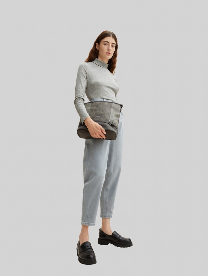 Tom Tailor TTJUNA Beuteltasche mit Gürtelelement - Grey Tom Tailor TTJUNA Beuteltasche mit Gürtelelement - Grey