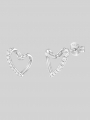 Tom Tailor Herz-Ohrstecker mit Zirkonia - Silber 925 - Silver Tom Tailor Herz-Ohrstecker mit Zirkonia - Silber 925 - Silver