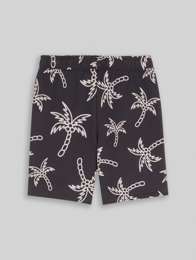 Tom Tailor Shorts mit Muster - Grey White Sketched Palm Trees Tom Tailor Shorts mit Muster - Grey White Sketched Palm Trees