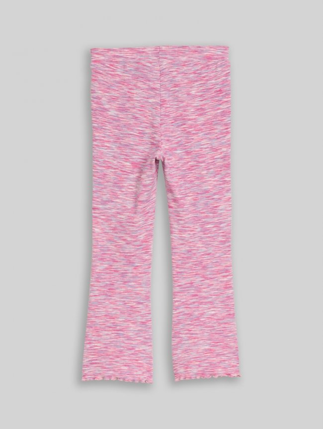 Tom Tailor Flared Leggings mit Rippstruktur - Pink Space Dye Texture Tom Tailor Flared Leggings mit Rippstruktur - Pink Space Dye Texture
