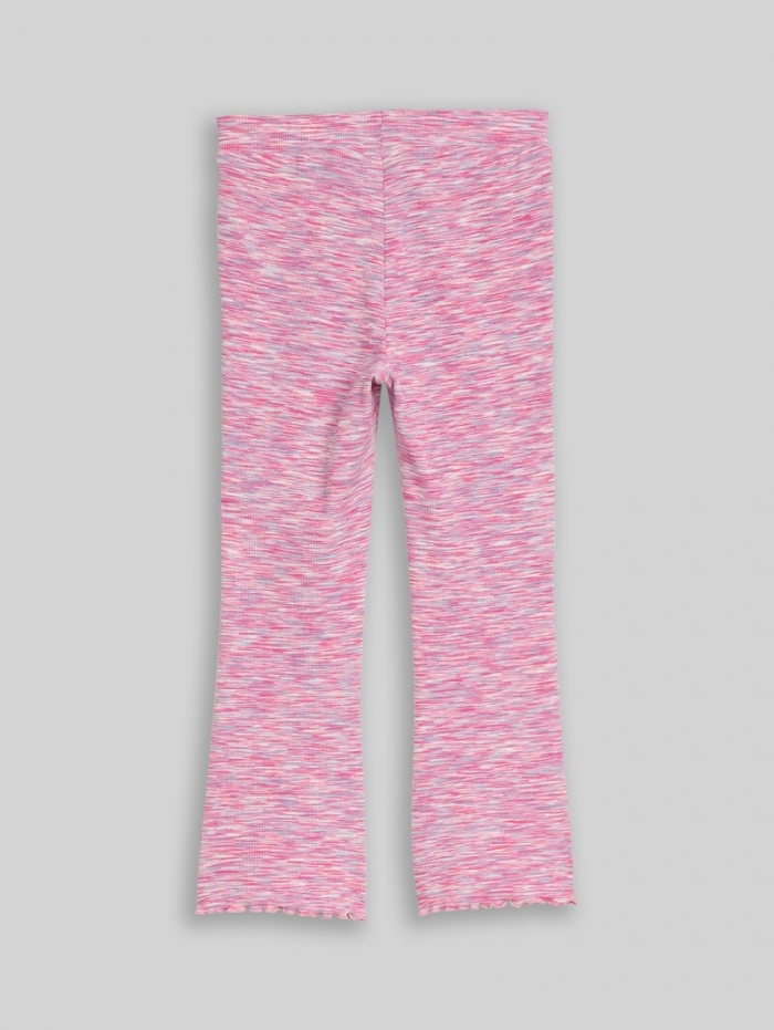Tom Tailor Flared Leggings mit Rippstruktur - Pink Space Dye Texture Tom Tailor Flared Leggings mit Rippstruktur - Pink Space Dye Texture