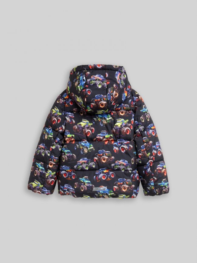 Tom Tailor Puffer-Jacke mit Allover-Print - Dark Multicolor Car Design Tom Tailor Puffer-Jacke mit Allover-Print - Dark Multicolor Car Design