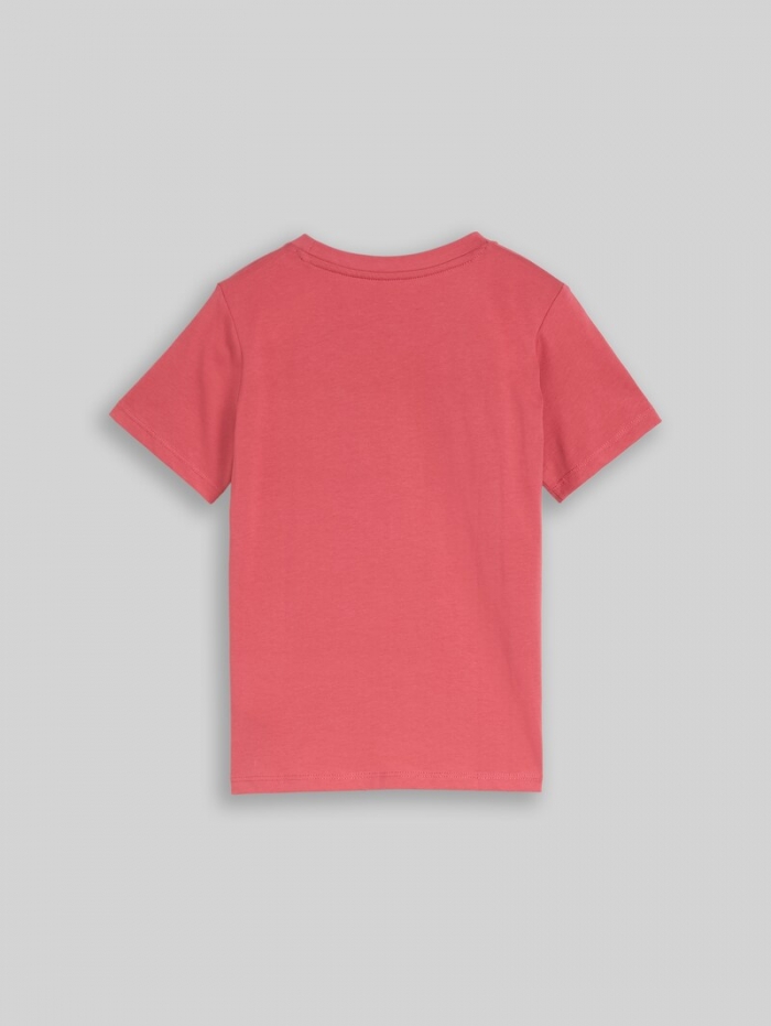 Tom Tailor T-Shirt mit Print aus Baumwolle - Berry Red Tom Tailor T-Shirt mit Print aus Baumwolle - Berry Red