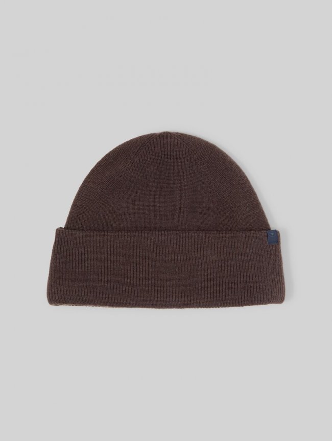 Tom Tailor Beanie Mütze mit Kaschmir-Anteil - Dark Chocolate Brown Melange Tom Tailor Beanie Mütze mit Kaschmir-Anteil - Dark Chocolate Brown Melange