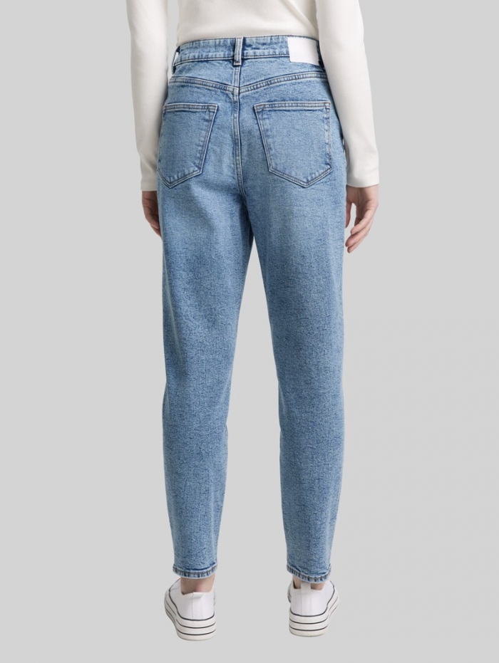 Tom Tailor TTLINLEY MOM High Waist Ankle Jeans - Used Mid Stone Blue Denim Tom Tailor TTLINLEY MOM High Waist Ankle Jeans - Used Mid Stone Blue Denim