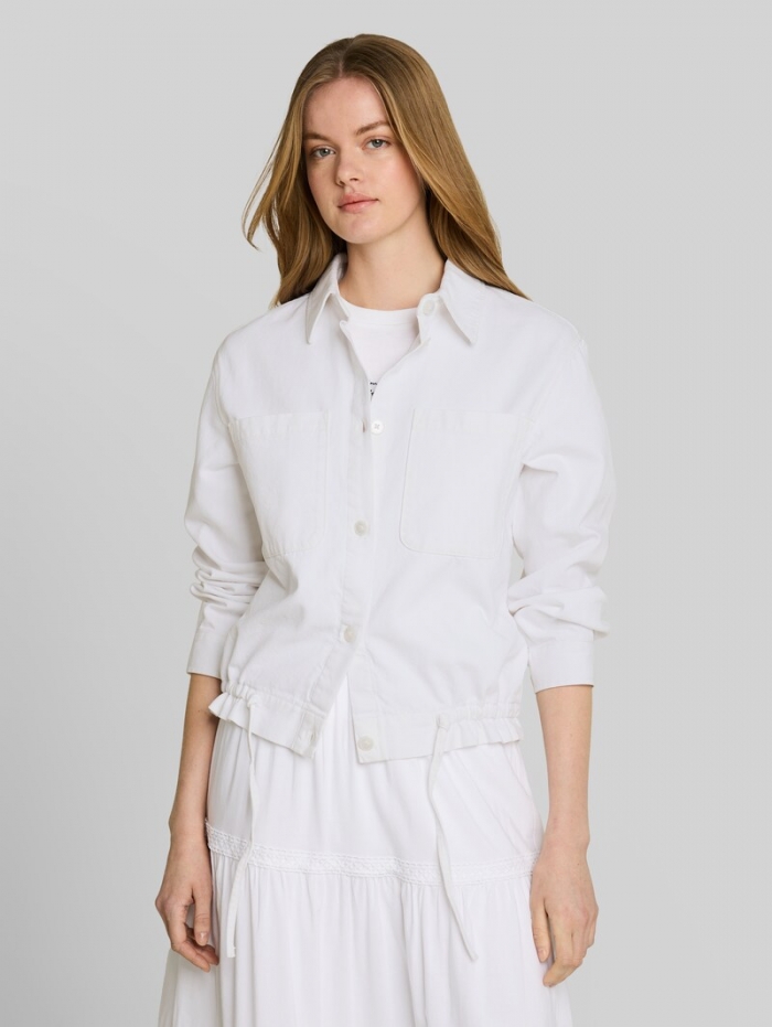 Tom Tailor Lightweight Jeansjacke mit Kordelzug - White Denim Tom Tailor Lightweight Jeansjacke mit Kordelzug - White Denim