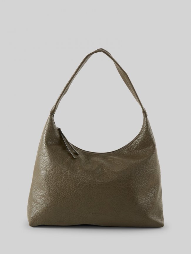 Tom Tailor TTEVELINA M Beuteltasche aus Lederimitat - Khaki / Khaki