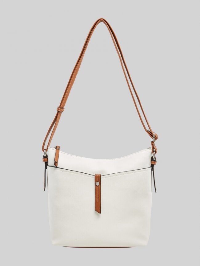Tom Tailor TTNOVARA M Umhängetasche mit Außenfach - White Tom Tailor TTNOVARA M Umhängetasche mit Außenfach - White