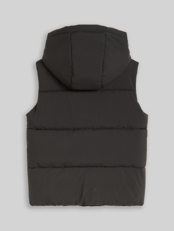 Tom Tailor Puffer-Weste mit Kapuze - Coal Mine Grey Tom Tailor Puffer-Weste mit Kapuze - Coal Mine Grey