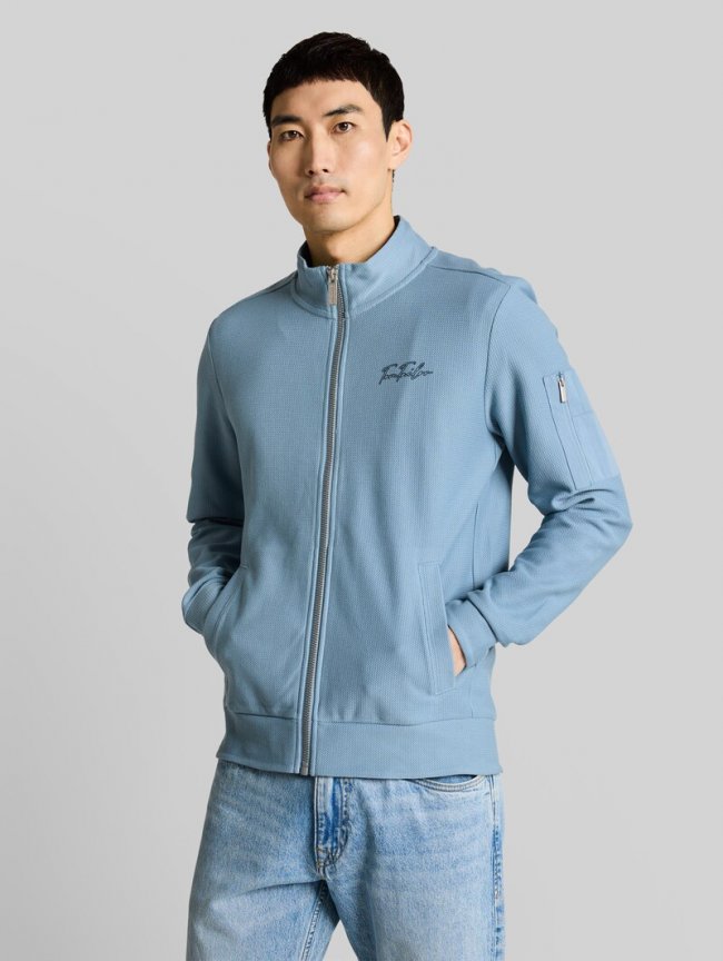 Tom Tailor Sweatjacke mit Stehkragen - Mountain Spring Blue Tom Tailor Sweatjacke mit Stehkragen - Mountain Spring Blue