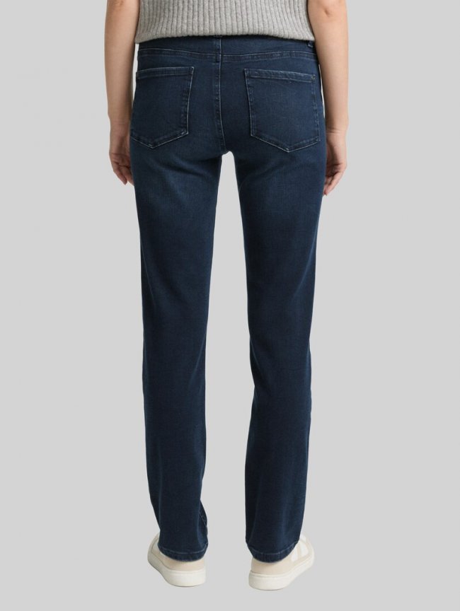 Tom Tailor TTELVA STRAIGHT High Waist Jeans - Blue Black Denim Tom Tailor TTELVA STRAIGHT High Waist Jeans - Blue Black Denim