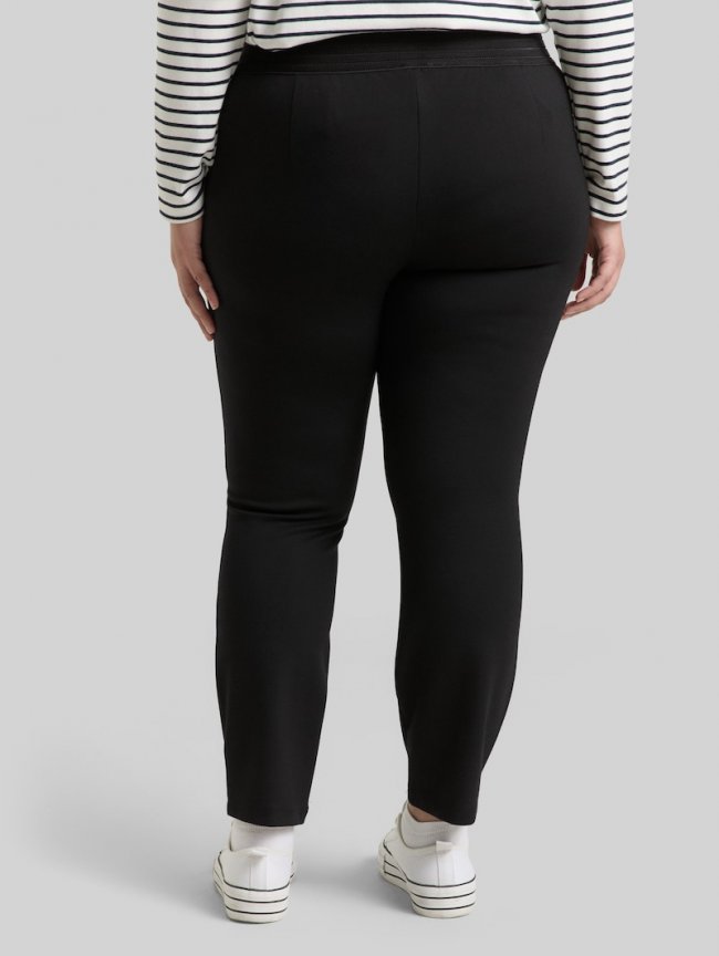 Tom Tailor Plus Size - Treggings Hose mit elastischem Bund - Deep Black Tom Tailor Plus Size - Treggings Hose mit elastischem Bund - Deep Black