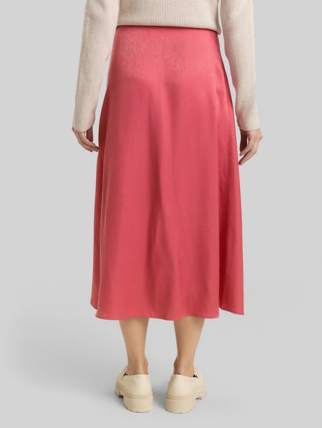 Tom Tailor High Waist Satin Midi-Rock - Cozy Pink Tom Tailor High Waist Satin Midi-Rock - Cozy Pink