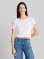 Tom Tailor Loose Fit T-Shirt mit Leinenanteil - White Tom Tailor Loose Fit T-Shirt mit Leinenanteil - White