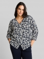 Tom Tailor Plus Size - Bluse aus Viskose - Blue Ginkgo Minimal Tom Tailor Plus Size - Bluse aus Viskose - Blue Ginkgo Minimal