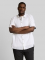 Tom Tailor Plus Size - Regular Fit Kurzarmhemd mit Leinenanteil - White Tom Tailor Plus Size - Regular Fit Kurzarmhemd mit Leinenanteil - White
