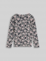 Tom Tailor Langarmshirt mit Muster - Dark Blue Small Daisy Print