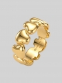 Tom Tailor Ring mit Herzen - Edelstahl gold - Gold Tom Tailor Ring mit Herzen - Edelstahl gold - Gold