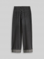 Tom Tailor Wide Leg Jeans mit Turn-Up - Used Dark Stone Grey Denim Tom Tailor Wide Leg Jeans mit Turn-Up - Used Dark Stone Grey Denim